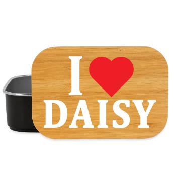 T-Shirt Ich liebe Daisy T-Shirt Geschenkidee - Lunch Box - Schwarz - Vorne