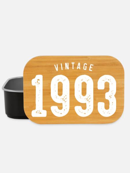 Vintage 1993 Typography - Lunch Box - black