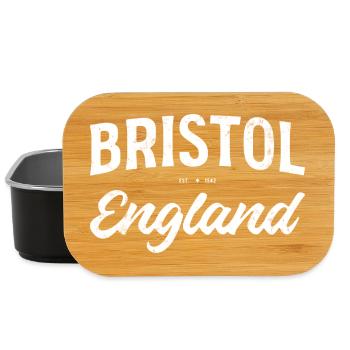 Bristol England Vintage Font - Lunch Box - black - Front