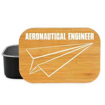 Ingénieur aéronautique Avion en papier - Boîte à goûter - noir - Devant