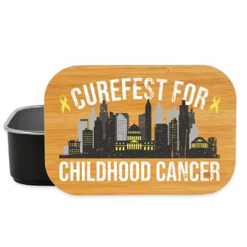 Paysage urbain de CureFest pour le cancer infantile - Boîte à goûter - noir - Devant
