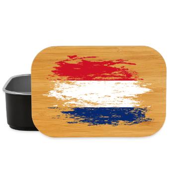 Holland Flagge used - Lunch Box - Schwarz - Vorne