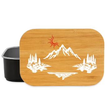 White Mountain Landscape - Lunch Box - black - Front