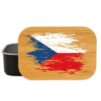 Tschechien Flagge used - Lunch Box - Schwarz - Vorne