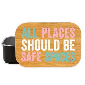 LGBTQ Pride Month - All Places Should Be Safe Spac - Lunch Box - black - Front