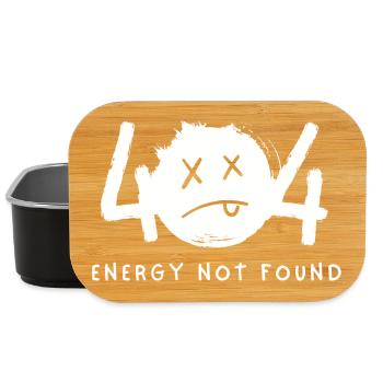 Émoticône drôle d’erreur 404 Énergie introuvable - Boîte à goûter - noir - Devant