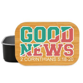 BONNES NOUVELLES Verset biblique Évangile - Boîte à goûter - noir - Devant