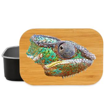 Bunte Chamäleon Illustration - Lunch Box - Schwarz - Vorne