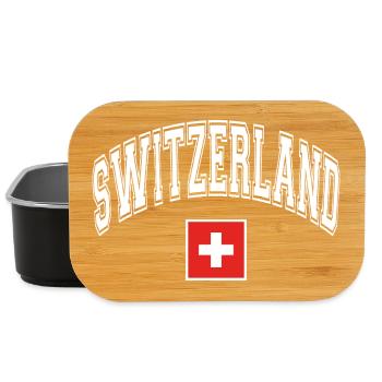 Schweiz Switzerland Flagge - Lunch Box - Schwarz - Vorne