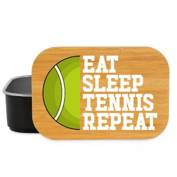 Manger, dormir, tennis, répéter le tennis - Boîte à goûter - noir - Devant