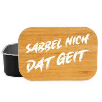 Ne bave pas, conception de dialecte amusante - Boîte à goûter - noir - Devant