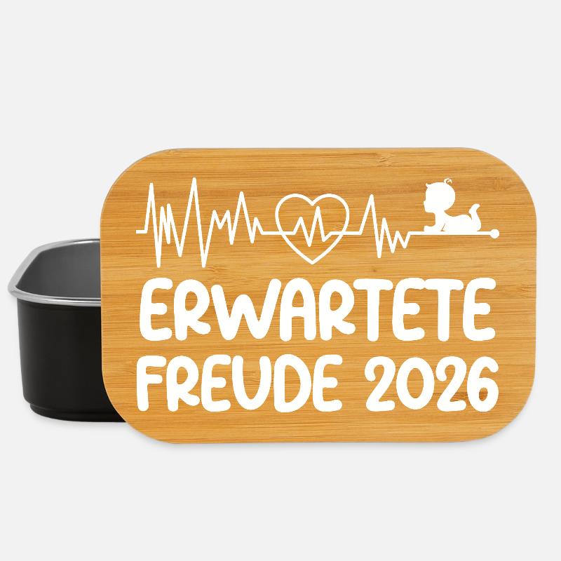 Werdende Mutter ERWARTETE FREUDE 2026 Lustig - Lunch Box - Schwarz