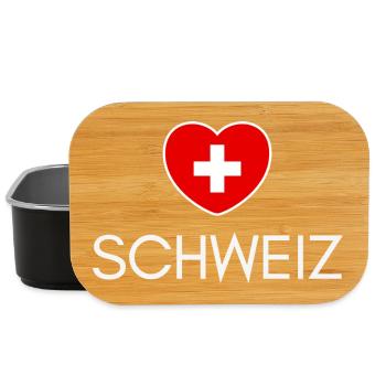 I love Switzerland, heart Switzerland - Lunch Box - black - Front