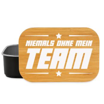 niemals_ohne_mein_team- - Lunch Box - black - Front