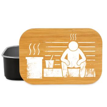 Sauna Saunameister Saunagänger - Lunch Box - Schwarz - Vorne