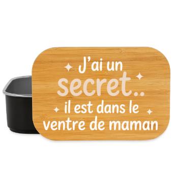Secret in Mommy's Belly - Lunch Box - black - Front