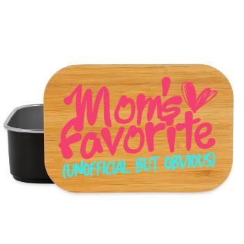 Brother Sister Mom's favorite - Lunch Box - black - Front