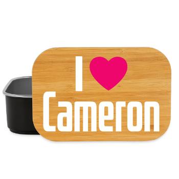 I Love Cameron Pink Heart I Love Cameron - Lunch Box - black - Front