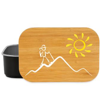 Bergwanderer in der Sonne - Lunch Box - Schwarz - Vorne