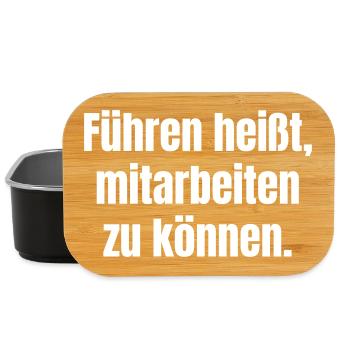 Diriger signifie savoir coopérer - Boîte à goûter - noir - Devant