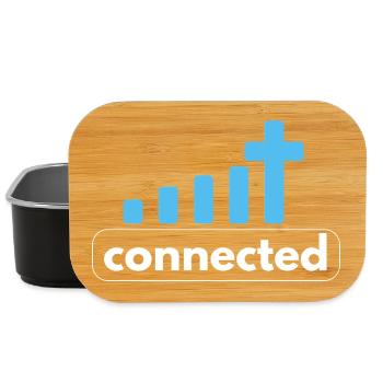 Connected - Cross - Connection to God - Christian - Lunch Box - black - Front
