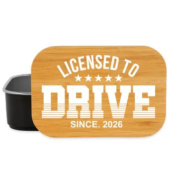 Driving License 2026 Driving Test Driving License Test - Lunch Box - black - Front