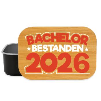 Bachelor 2026 Abschluss Promotion Sponsion - Lunch Box - Schwarz - Vorne