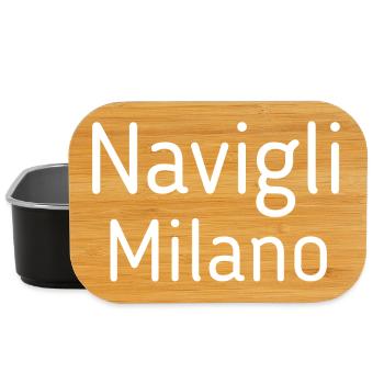 Milan Italy Navigli - Lunch Box - black - Front