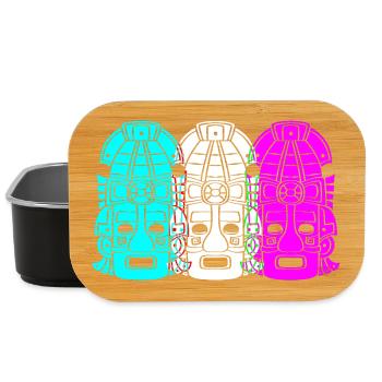 Mayan calendar aztec Inca - Lunch Box - black - Front