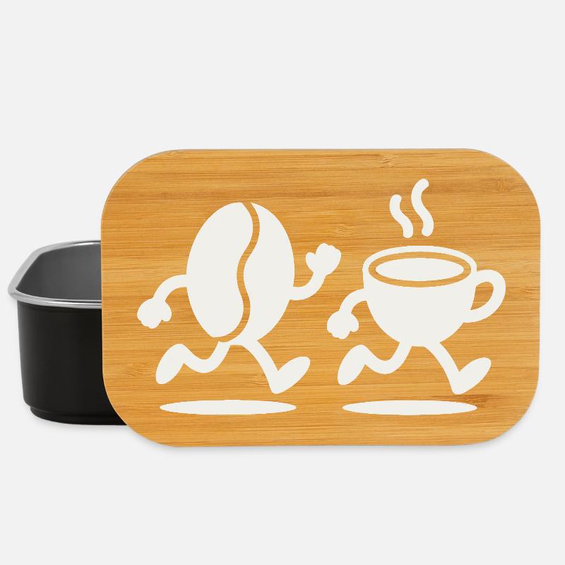 Koffein-Sprint: Bean & Cup Run - Lunch Box - Schwarz