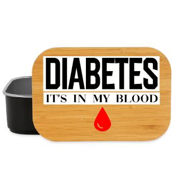 Diabetes steht in meinem Blut-Emblem - Lunch Box - Schwarz - Vorne