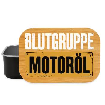 Blood Type Engine Oil Screwdriver Design - Lunch Box - black - Front
