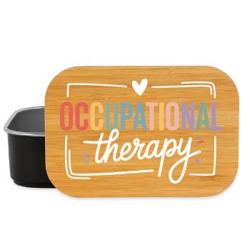 Colored Occupational Therapy Typography - Lunch Box - black - Front