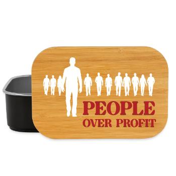 Menschen vor Profit - Lunch Box - Schwarz - Vorne