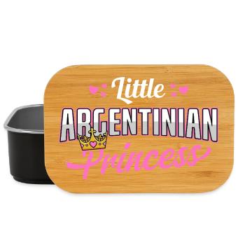 Argentinian Princess Pink Hearts Crown Design - Lunch Box - Schwarz - Vorne