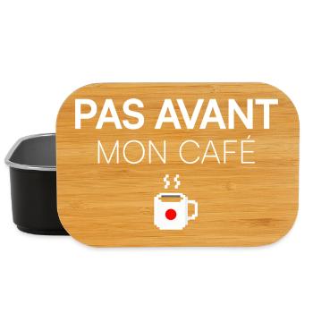 NOT BEFORE MY COFFEE. | Morning Humor - Lunch Box - black - Front