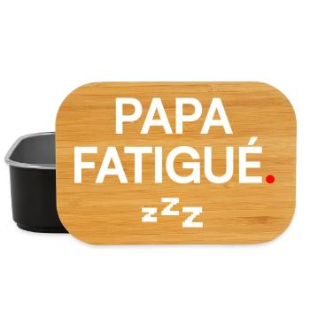 MÜDER VATER | Lustige Geschenkidee - Lunch Box - Schwarz - Vorne