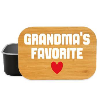 La typographie préférée de cœur mignon de Mamie - Boîte à goûter - noir - Devant