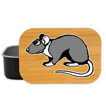 Cool Rat Sunglasses Side Funny Rodent - Lunch Box - black - Front