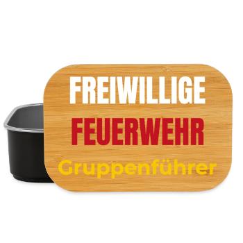 Freiwillige Feuerwehr Gruppenführer – Einsatzteam  - Lunch Box - Schwarz - Vorne
