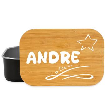 Cadeau pour André - Boîte à goûter - noir - Devant