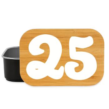 25. 25 ANS. 25e ANNIVERSAIRE. ANNIVERSAIRE 25 ANS. - Boîte à goûter - noir - Devant
