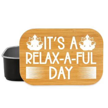 Pilates Enthusiasts It ́s A Relax-a-ful Day Pilates - Lunch Box - black - Front