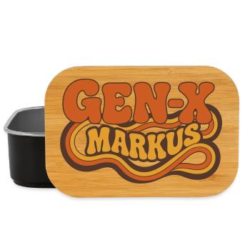 Gen-X Markus Retro Logo - Lunch Box - Schwarz - Vorne