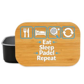 Eat Sleep Padel Repeat – Padel Lifestyle - Lunch Box - black - Front