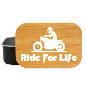 Moto pour la Vie – Silhouette Motarde - Boîte à goûter - noir - Devant