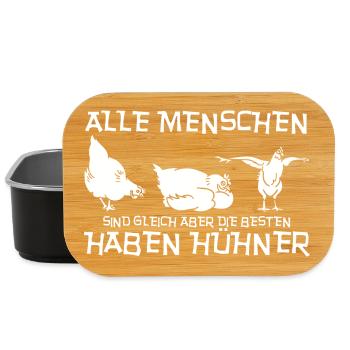 Hühnerflüsterer Huhn Hühnerhalter Hühner - Lunch Box - Schwarz - Vorne