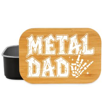 Metal Dad Cadeau Papa Heavy Metal Rock - Boîte à goûter - noir - Devant