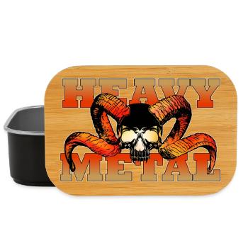 Heavy Metal Schädel mit Hörnern - Lunch Box - Schwarz - Vorne