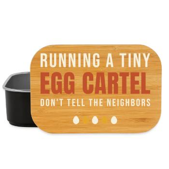 Running A Tiny Egg Cartel - Lunch Box - Schwarz - Vorne
